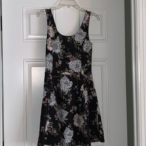 Black floral dress
